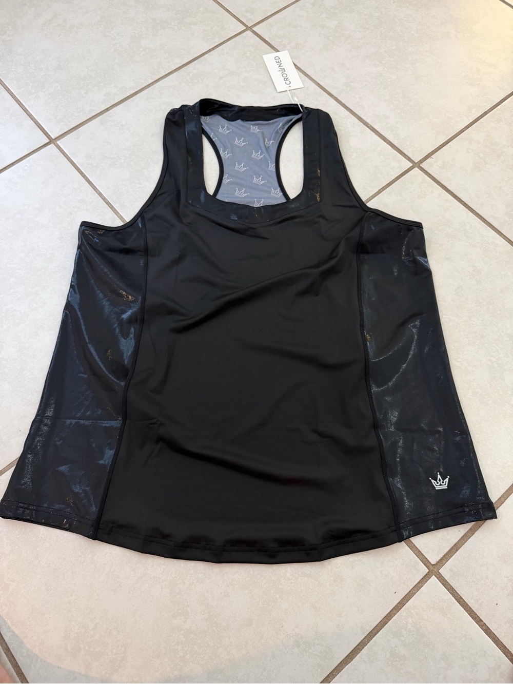 Crowned Athletics Black Flow Tank